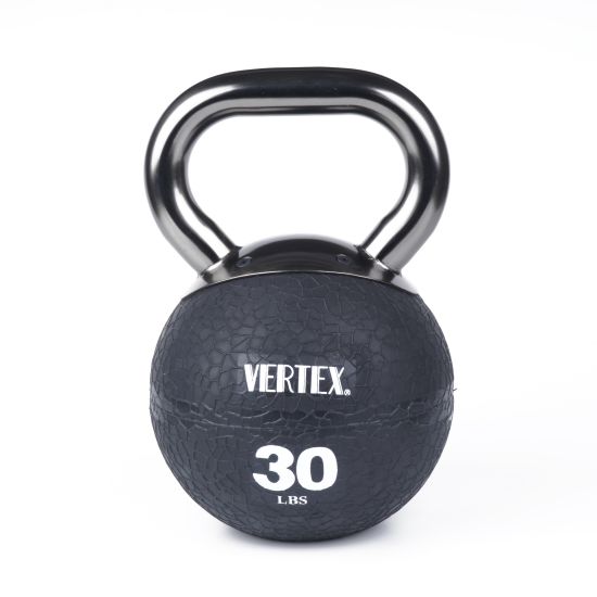 Rubber Kettlebell with Metal Handle